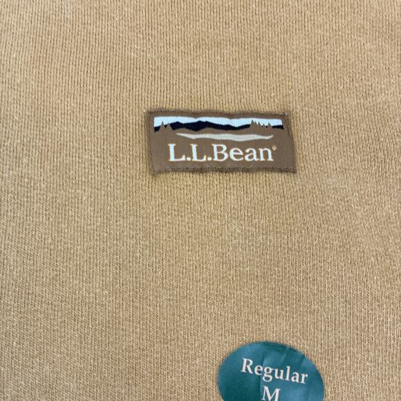 LL BEAN Sweatshirt Men Medium Brown Hoodie Pullover Patch Outdoors Hiking NWT - Picture 5 of 15